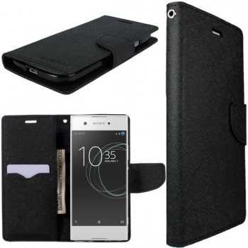 Atverčiamas juodas fancy dėklas (Sony XPERIA XA1) Atverčiamas juodas fancy dėklas (Sony XPERIA XA1)
